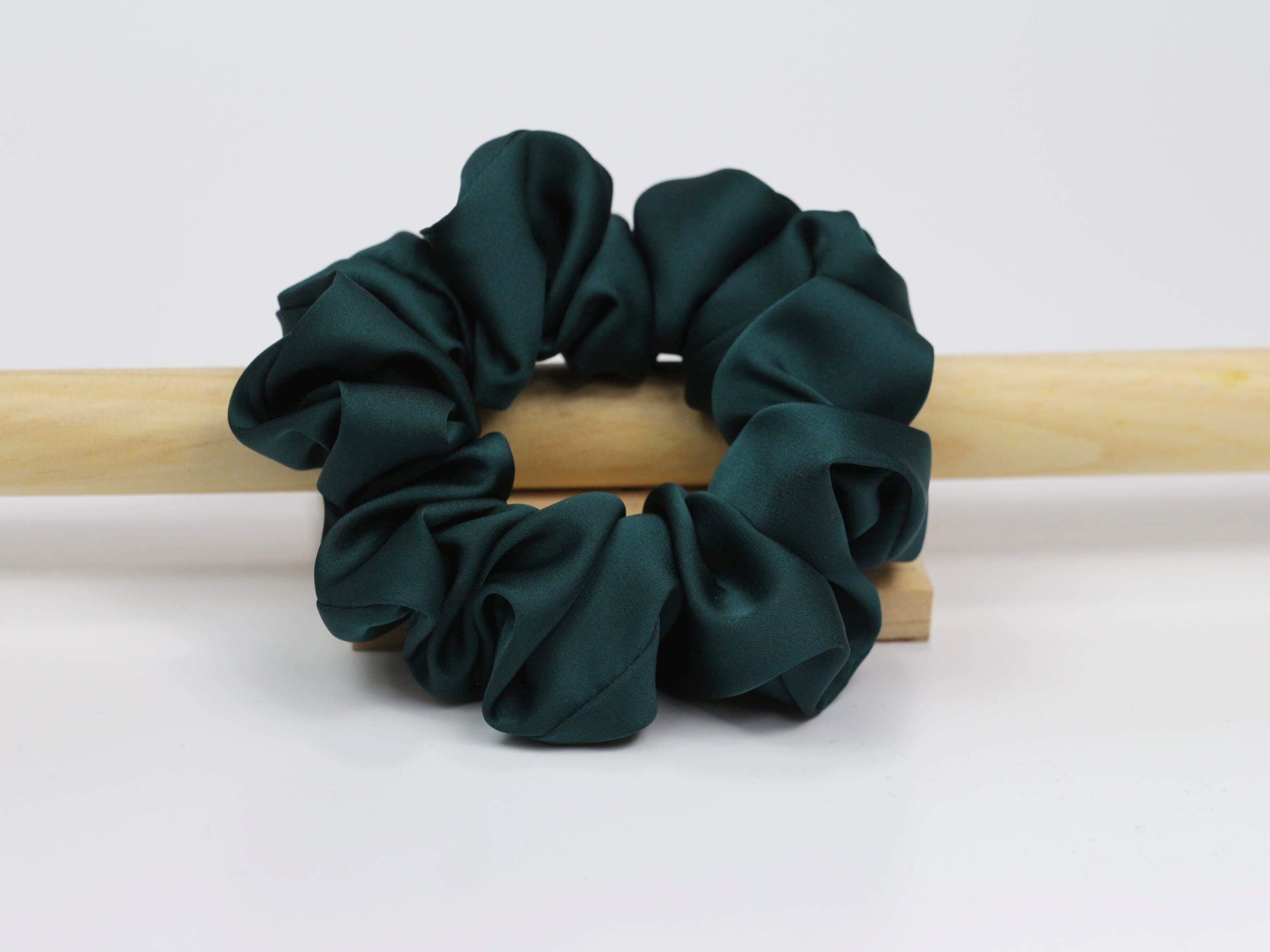 Scrunchie MEDIUM - butelkowa zieleń