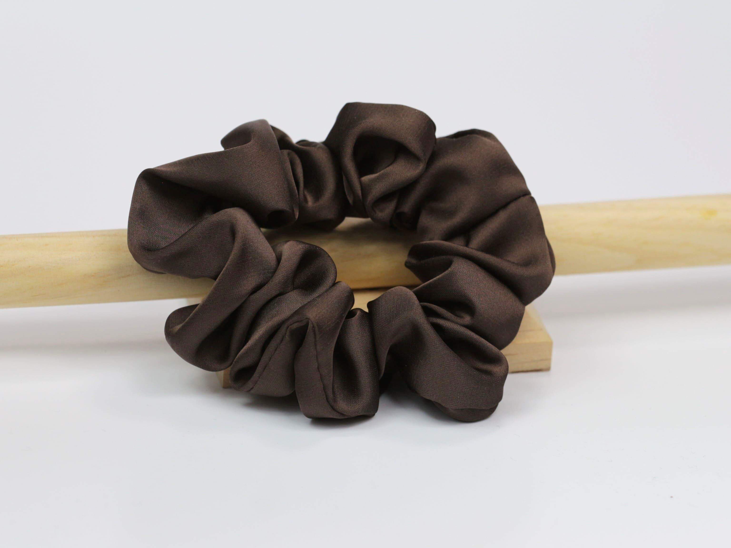 Scrunchie MEDIUM - ciemny brąz