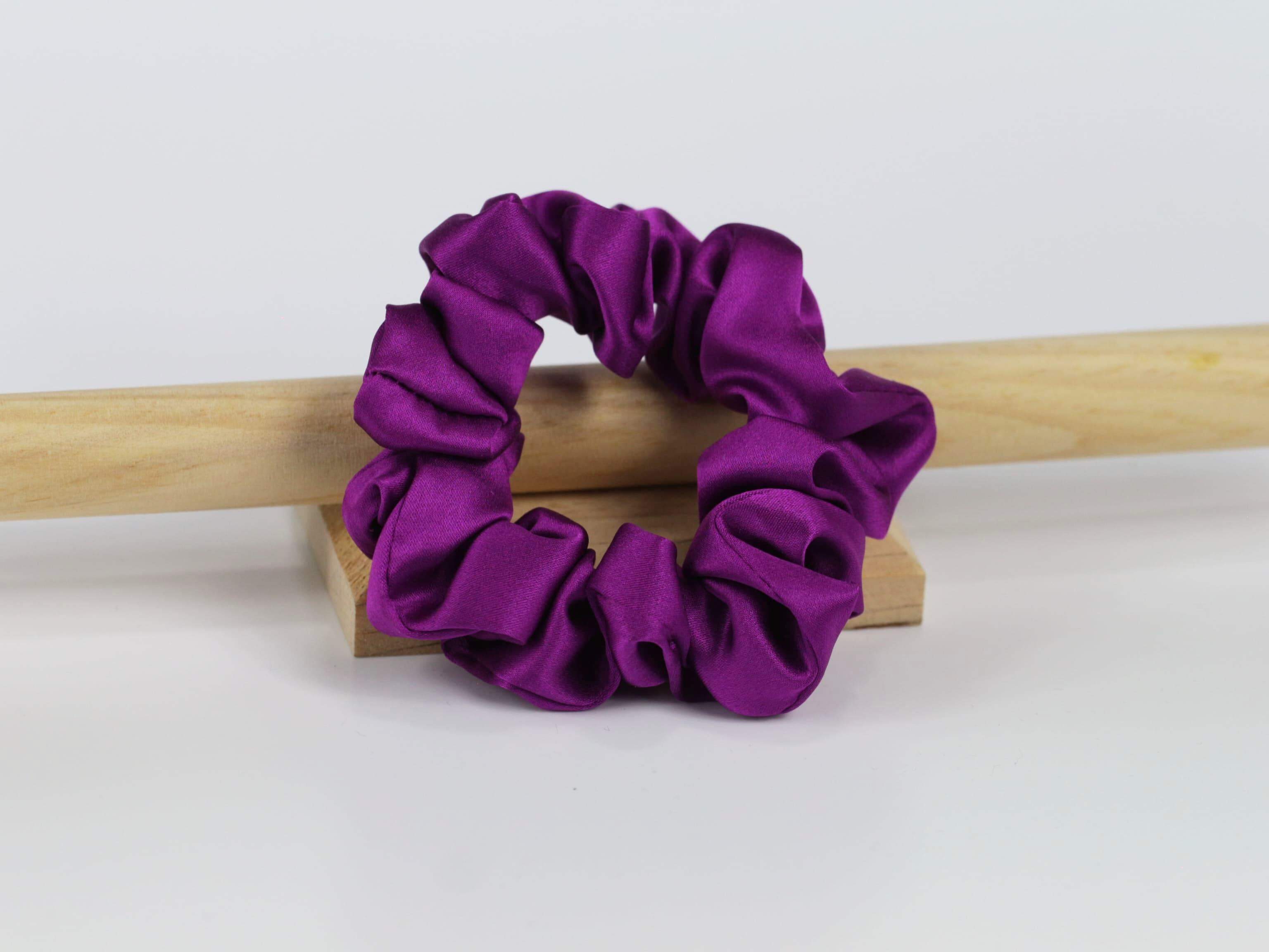 Jedwabna scrunchie SMALL - fuksja