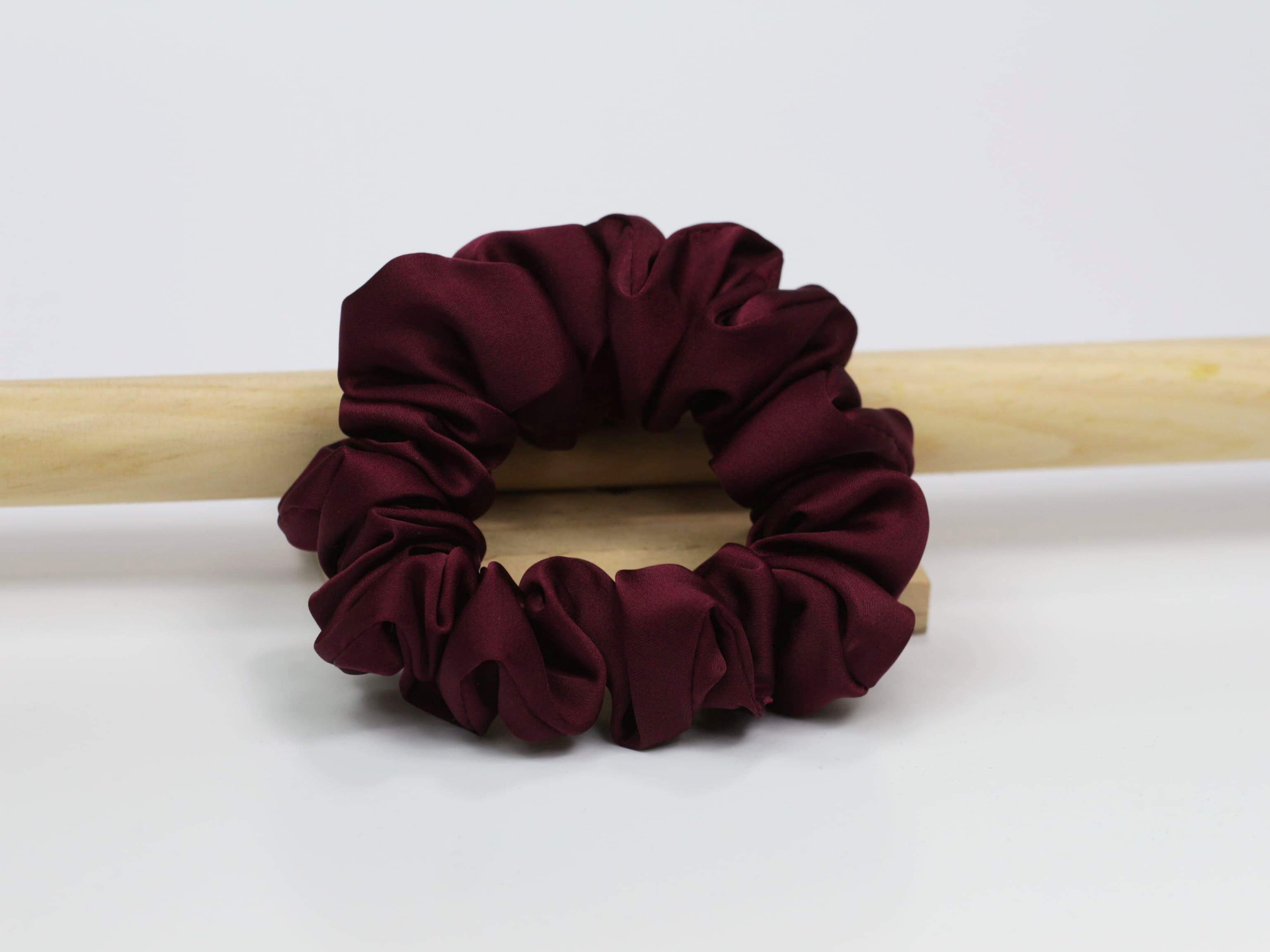 Scrunchie SMALL - ciemne bordo