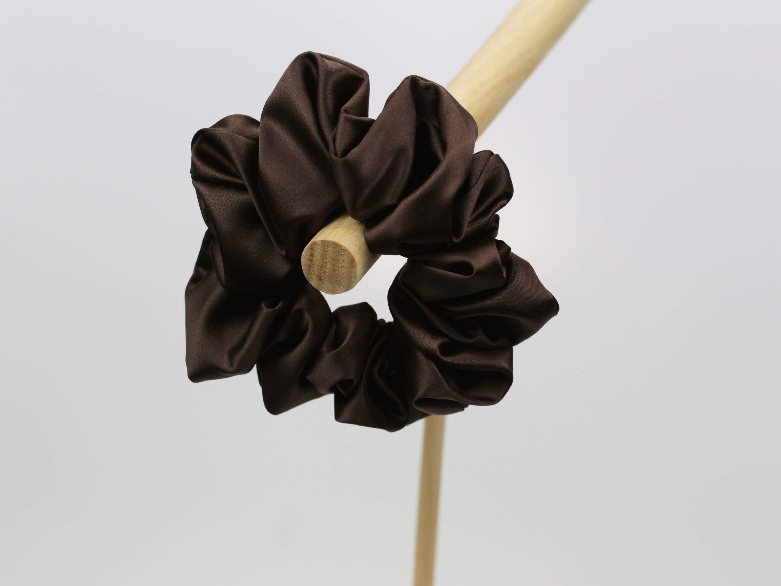 Scrunchie LARGE - czekoladowy brąz