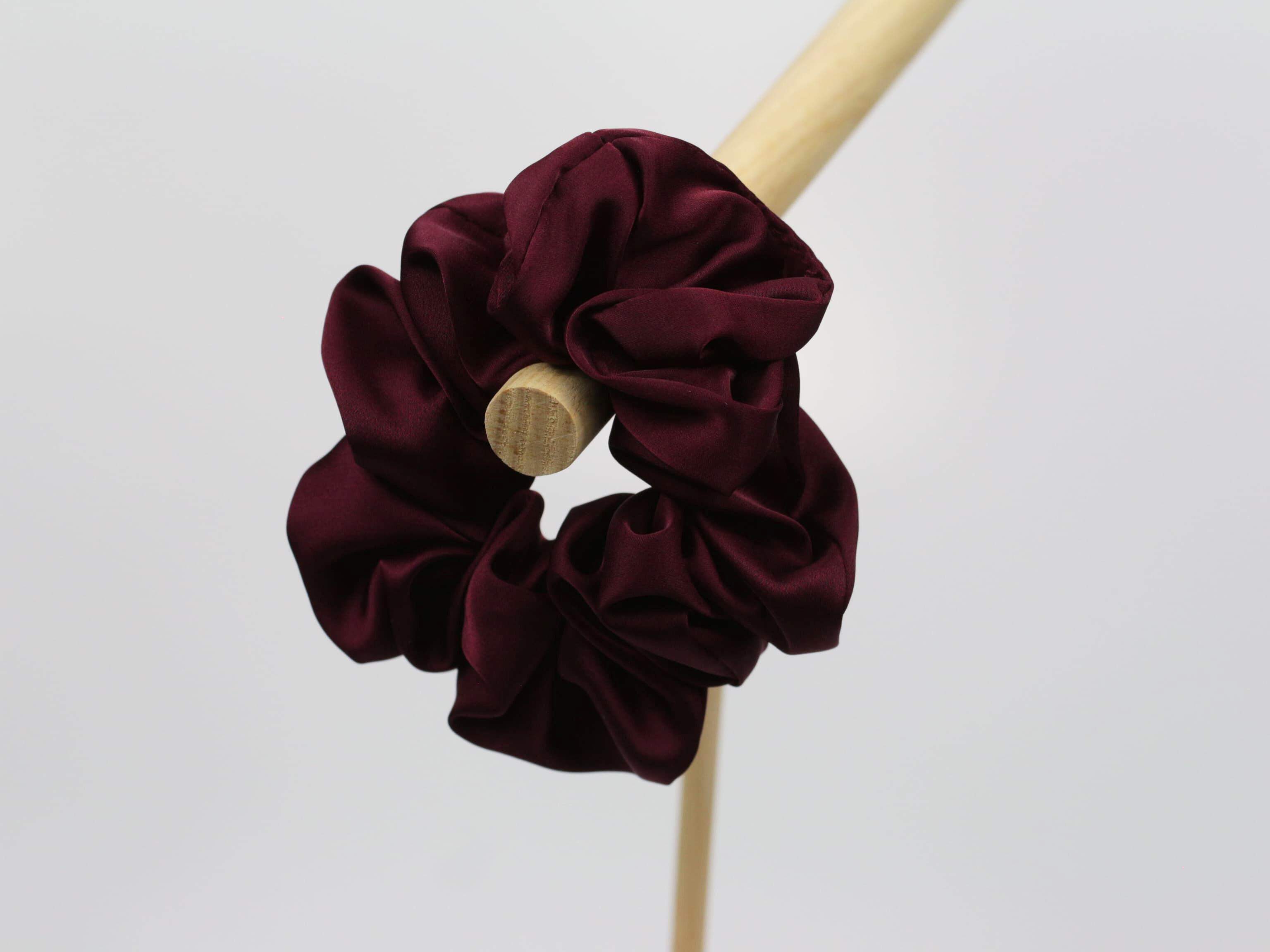 Scrunchie LARGE - ciemne bordo
