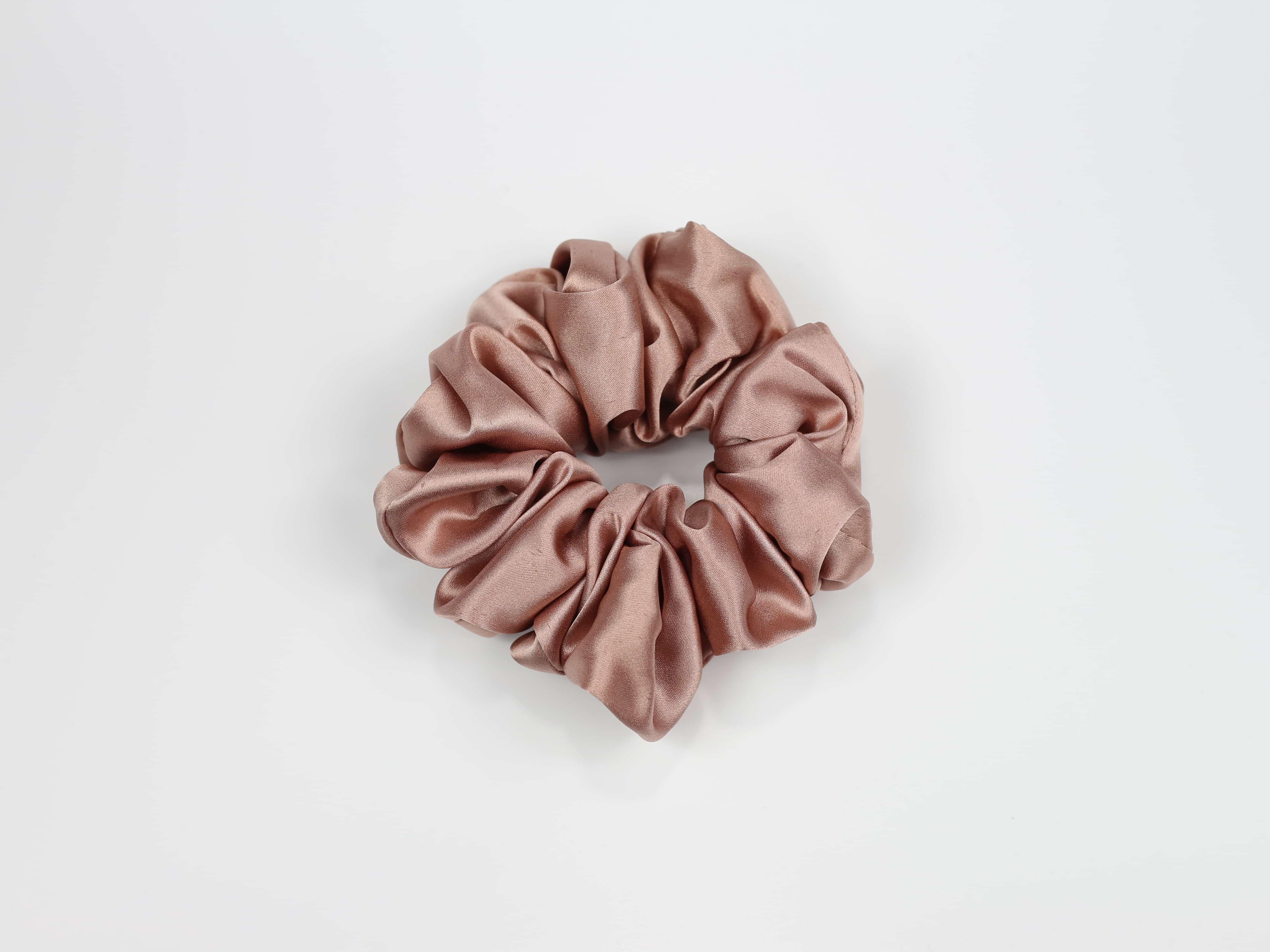 Jedwabna scrunchie MAXI - delikatny róż